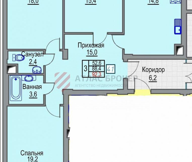 квартира г Ставрополь р-н Ленинский ул Кирина 30 ЖК «Киринский» Ставрополь городской округ фото 2