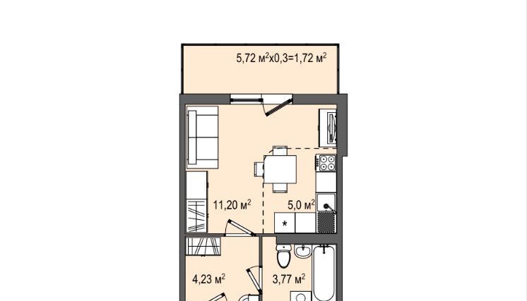 квартира г Кемерово р-н Заводский ул Космическая 12 ЖК «Кузнецкий» фото 4