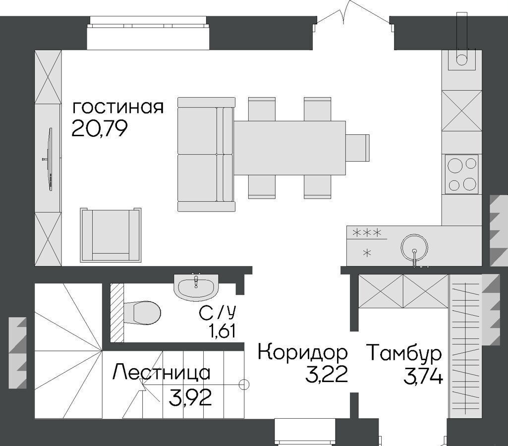 квартира р-н Уфимский д Начапкино 1 оч. стр. 26, Уфа фото 1