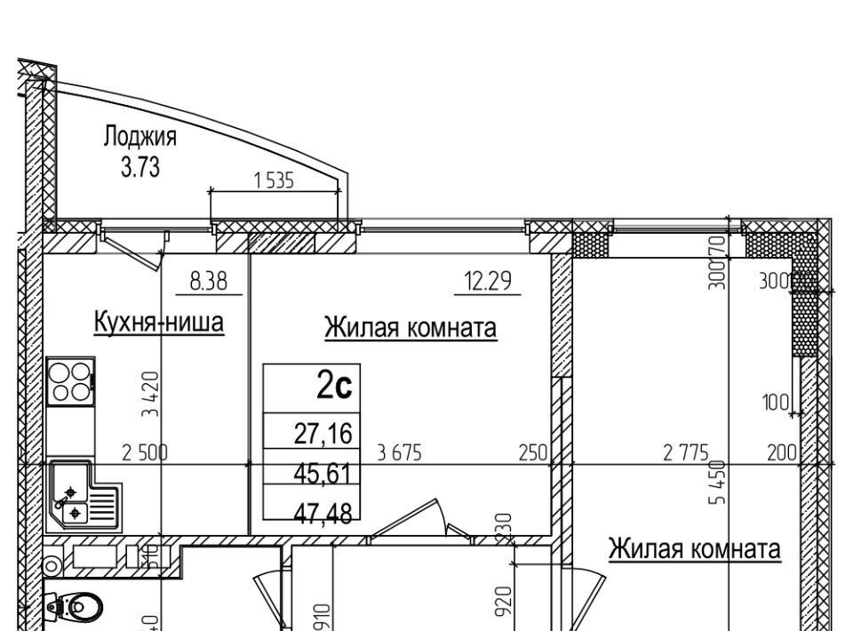 квартира г Новосибирск р-н Заельцовский Заельцовская ул Дуси Ковальчук 242 ЖК «на ул. Дуси Ковальчук, 242» фото 1