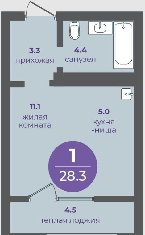 квартира г Красноярск р-н Кировский ул Кутузова 1 Прогресс-кварталы «Перемены» фото 1