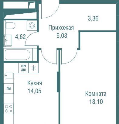 квартира г Одинцово ЖК «Одинбург» Одинцово фото 4