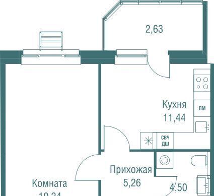 квартира г Одинцово ЖК «Одинбург» Одинцово фото 4