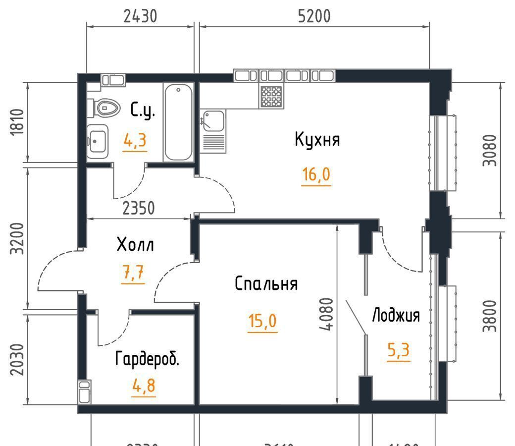 квартира г Ростов-на-Дону р-н Кировский Богатяновка ул Седова 21 фото 2