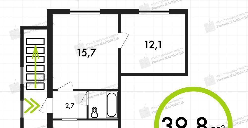 квартира г Калуга р-н Московский ул Гурьянова 61б фото 12