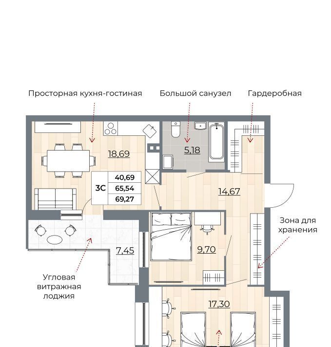 квартира г Новосибирск Берёзовая роща ул Гоголя 222 фото 1