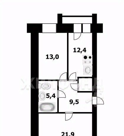 квартира р-н Новосибирский рп Краснообск 109 фото 12