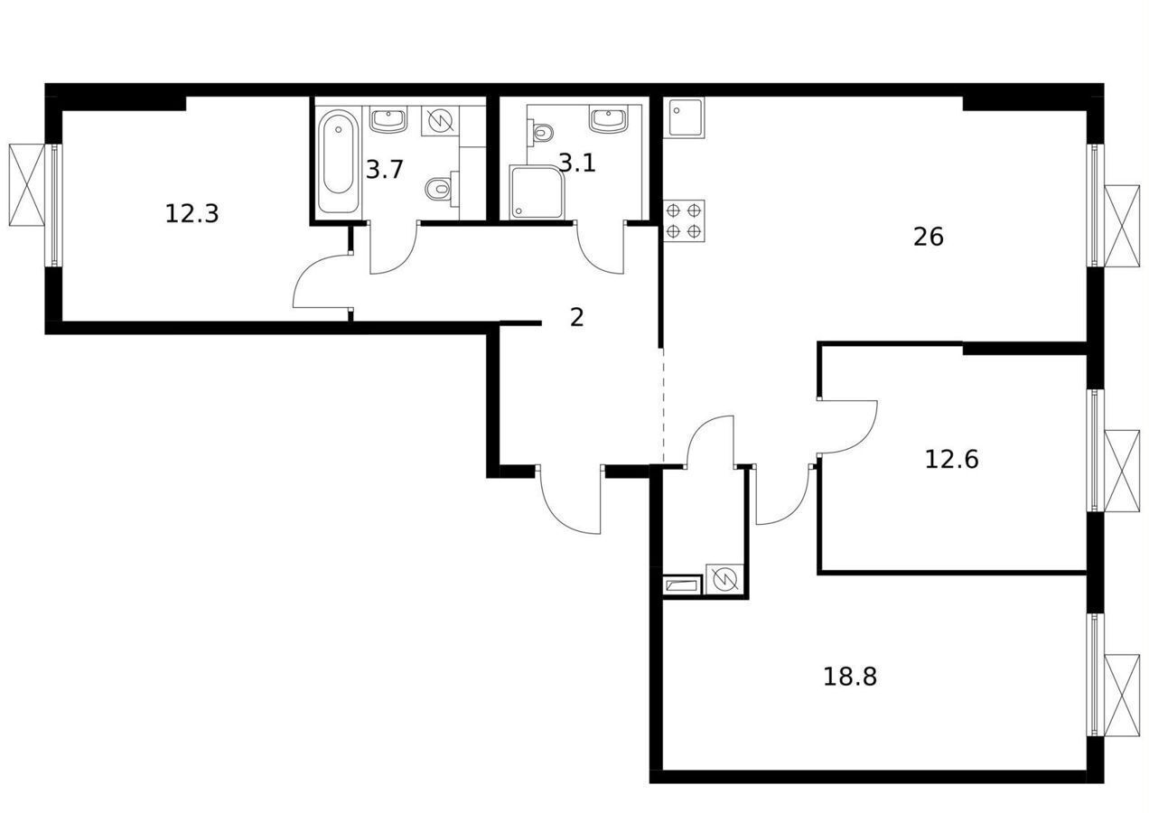 квартира г Москва метро Братиславская ул Люблинская 72 корп. 12 фото 1