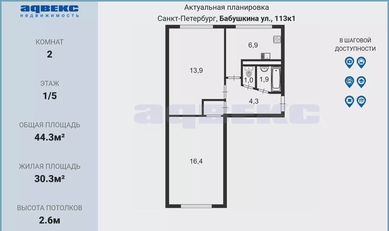 квартира г Санкт-Петербург метро Пролетарская Александровское ул Бабушкина 113к/1 округ Обуховский фото 3