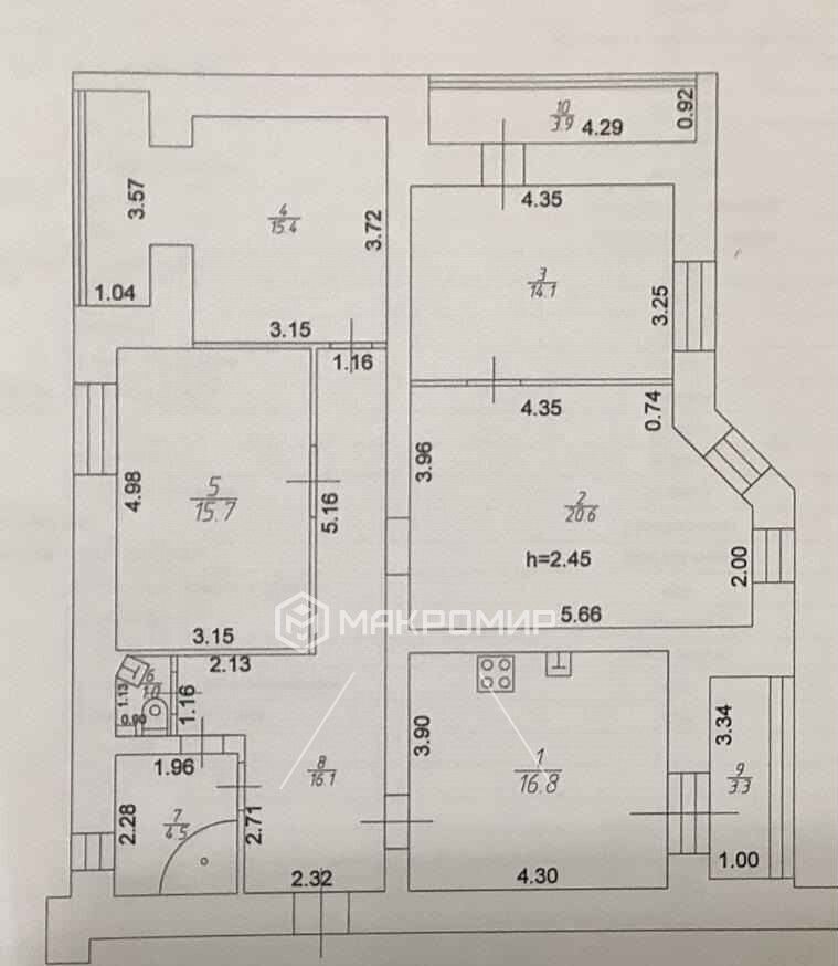 квартира г Казань р-н Приволжский Дубравная ул Дубравная 41к/3 мкр-н Горки-3 фото 18