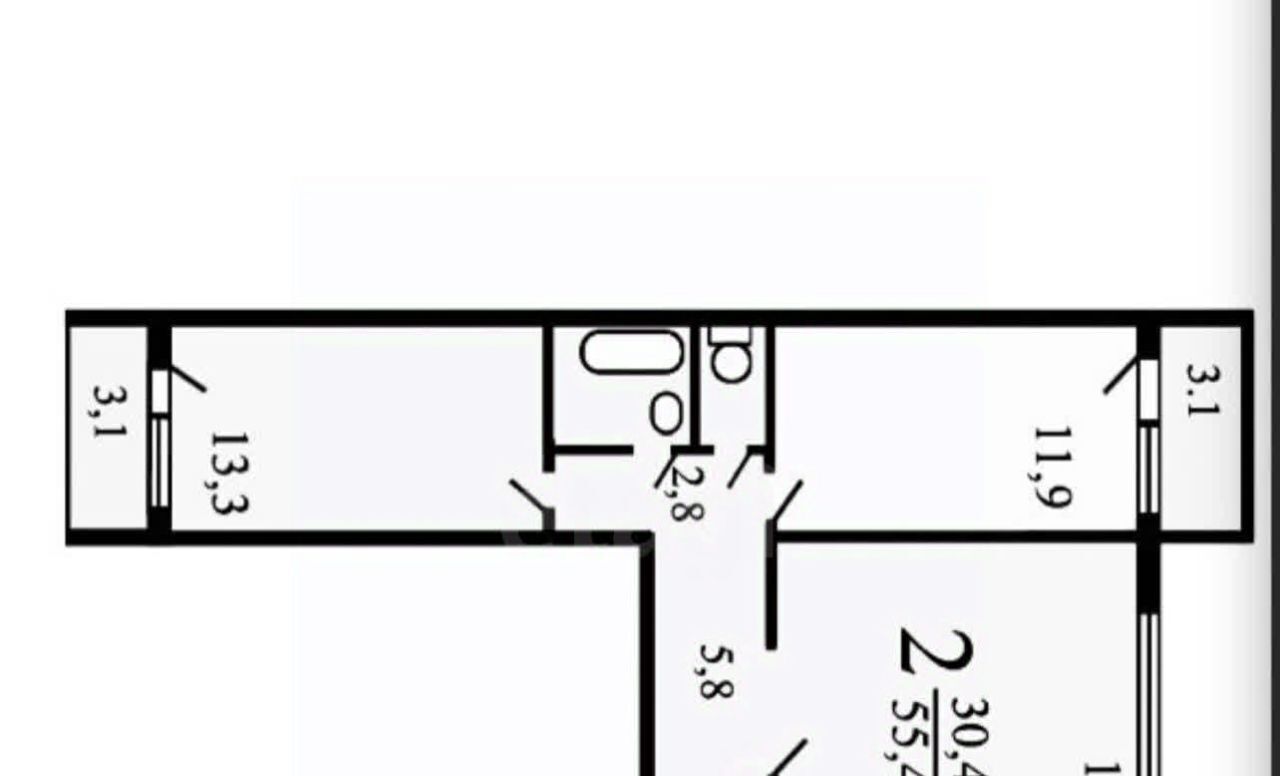 квартира г Москва метро Рассказовка Московский г., 1-й мкр, 44 фото 2