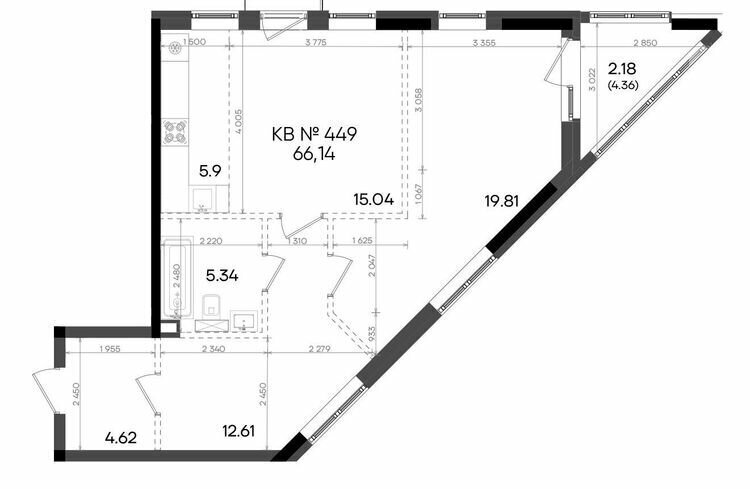 квартира г Казань метро Горки р-н Советский ул Аделя Кутуя 181 фото 1