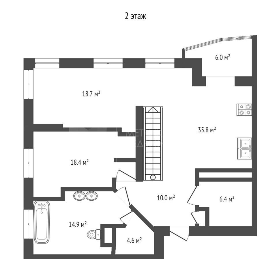 квартира г Тюмень р-н Центральный ул Мельникайте 30 фото 40