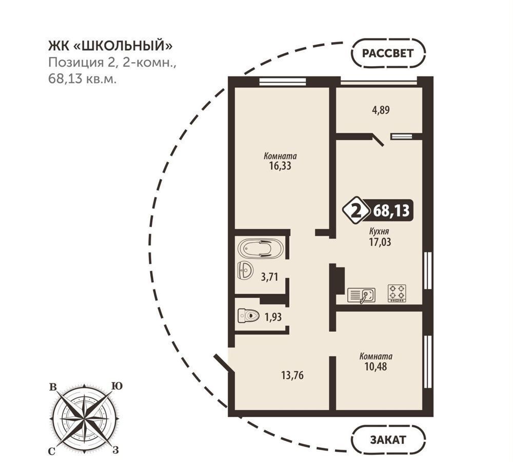 квартира г Брянск р-н Советский 5-й мкр-н фото 2