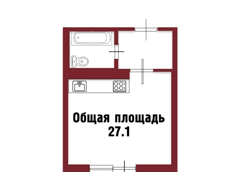 квартира р-н Кировский г Кировск ул Набережная 5 ЖК «Крутой Берег» Кировское городское поселение фото 15