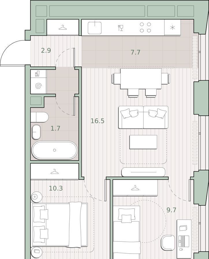 квартира г Москва метро Аминьевская ш Очаковское 5/4 этап, 1 фото 1