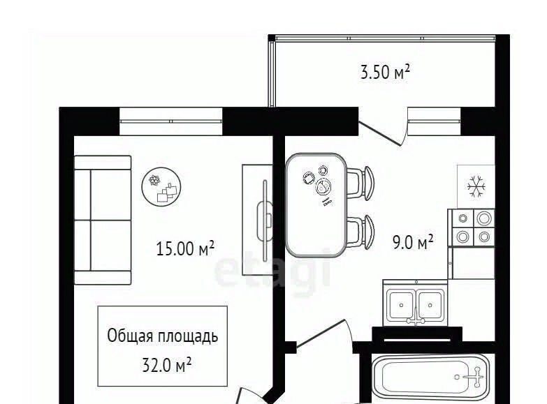 квартира г Новосибирск Студенческая ул Стартовая 1 фото 27