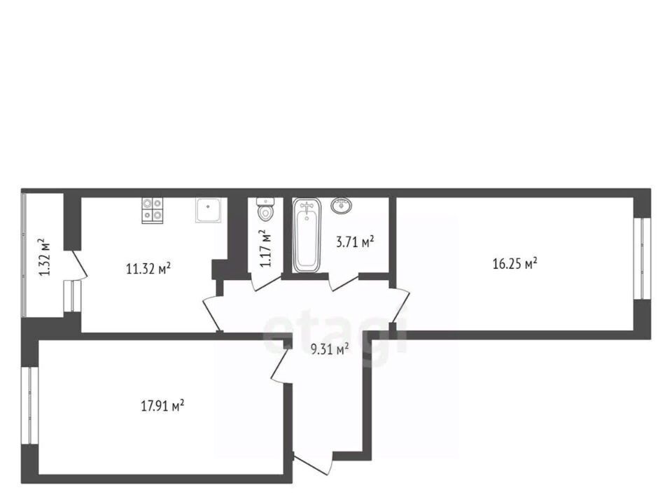 квартира г Краснодар р-н Прикубанский ул Конгрессная 19/1к 1 фото 15