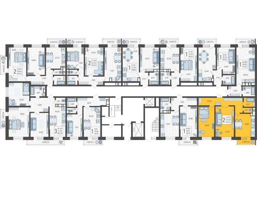 квартира г Краснодар микрорайон 9-й километр ул Ярославская 115к/2 фото 2