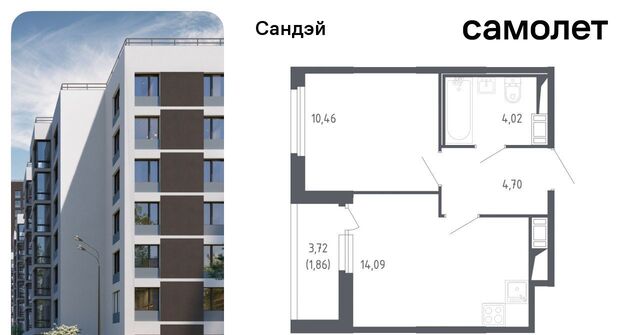 метро Проспект Ветеранов ЖК «Сандэй» 7/2 фото