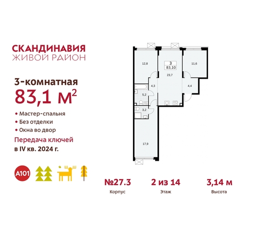 жилой район «Скандинавия» Сосенское, жилой комплекс Скандинавия, 27. 3, Бутово фото