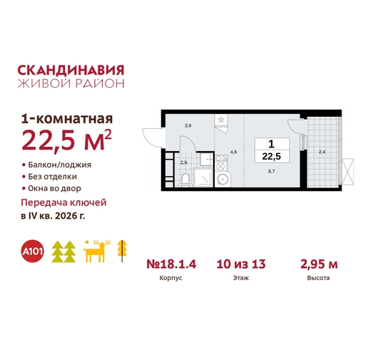 жилой район «Скандинавия» Сосенское, жилой комплекс Скандинавия, 18. 1.4, Бутово фото