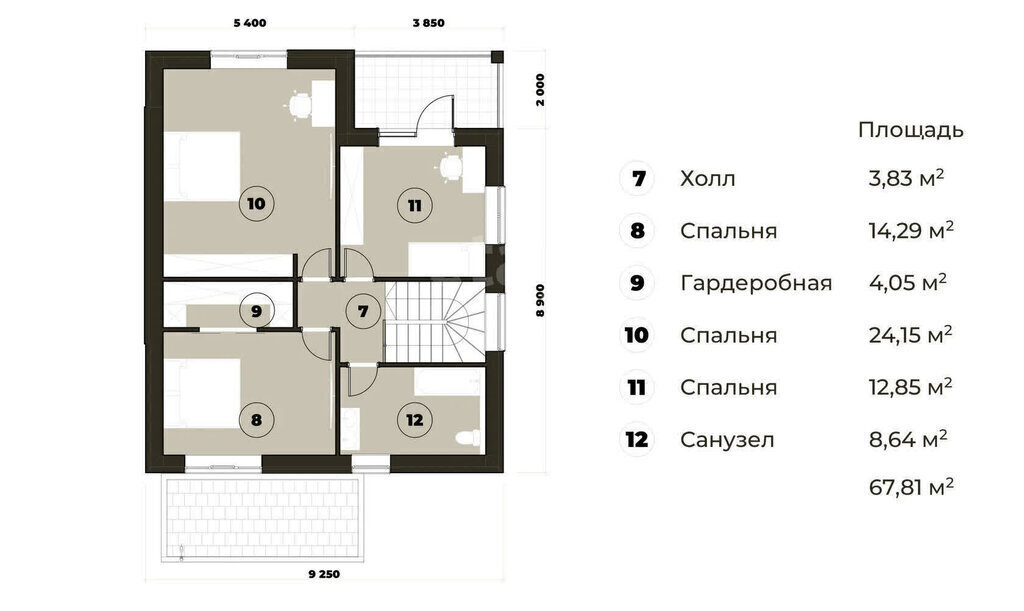 дом р-н Приволжский п Кирпичного завода № 1 фото 11