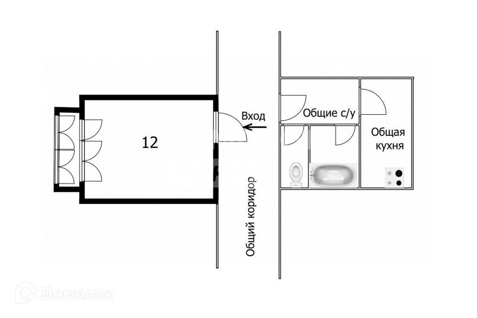 комната г Томск р-н Советский ул Шевченко 39л/2 Томский район фото 8