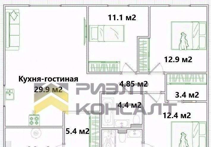 дом р-н Омский с Петровка ул Центральная Петровское сельское поселение фото 2