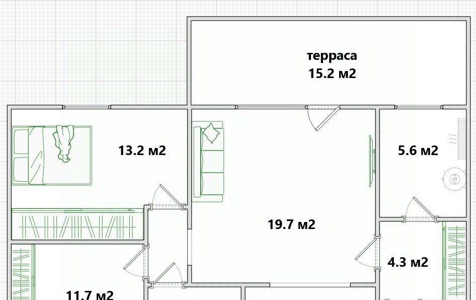 дом р-н Омский с Усть-Заостровка ул Степная 5 Усть-Заостровское сельское поселение фото 2