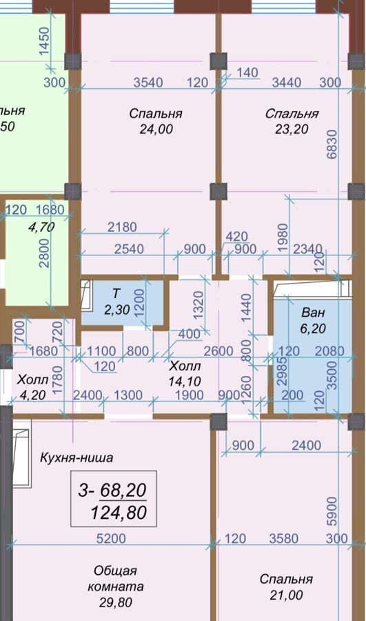 квартира г Нальчик Горная ЖК «Горный» ул. Героя России Т. М. Тамазова, 5 фото 2