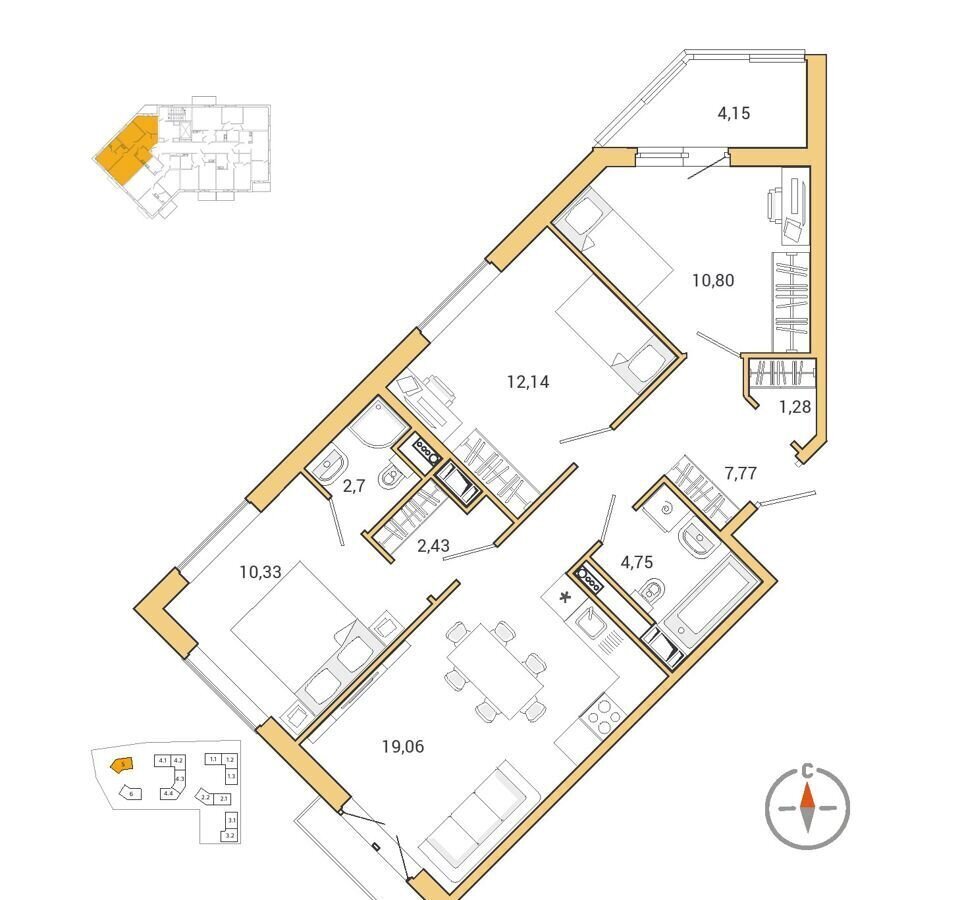 квартира р-н Всеволожский п Янино-1 ул. Рембрандта, д. 4 фото 1