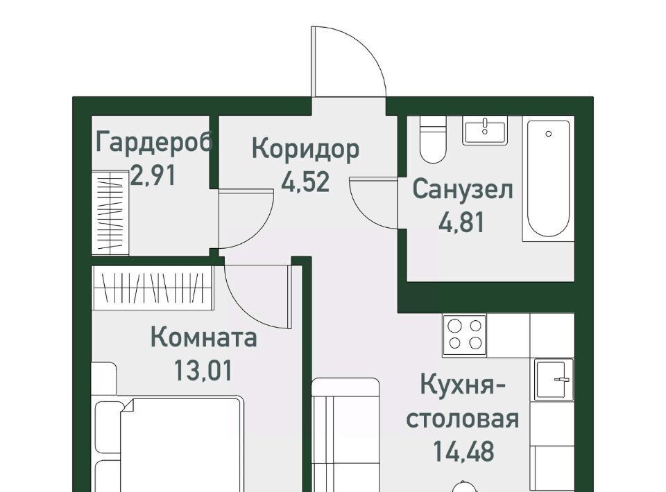 квартира р-н Сосновский п Западный р-н мкр Привилегия ул Спортивная Кременкульское с/пос фото 1