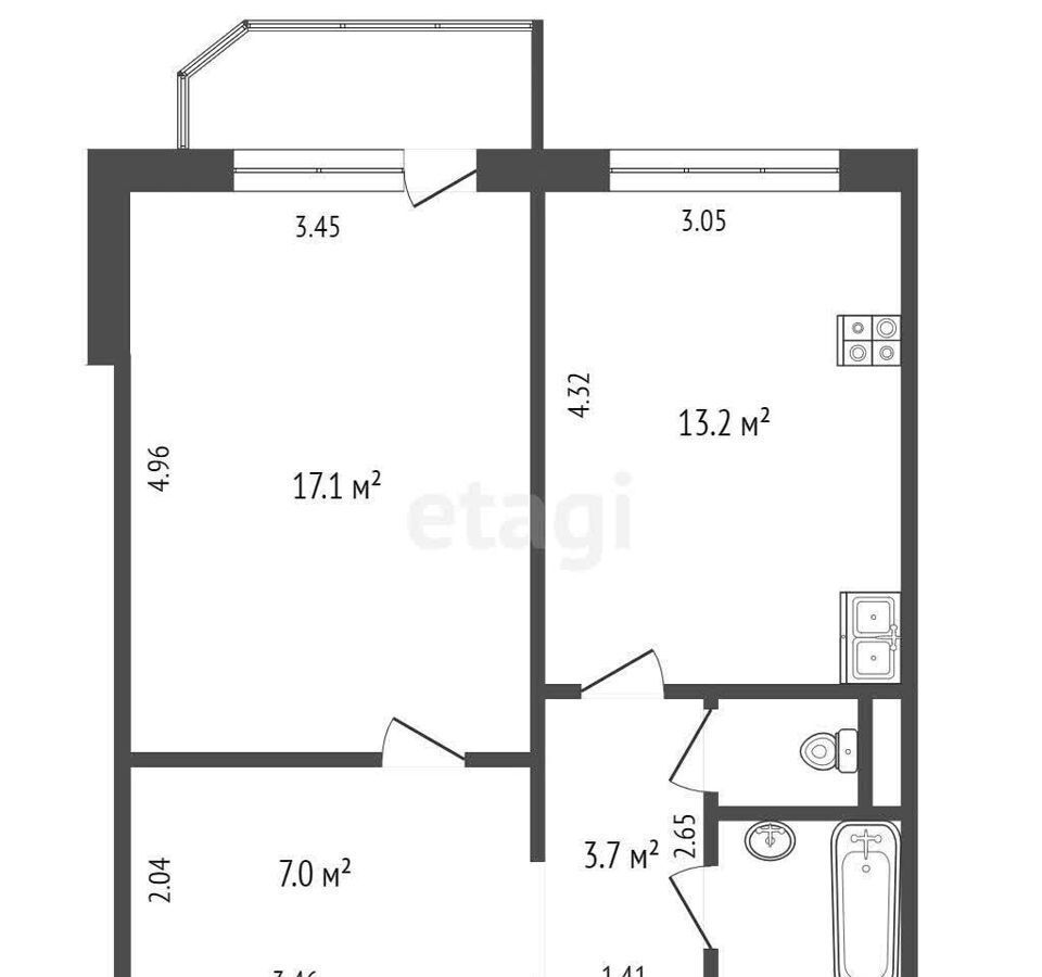 квартира г Тюмень р-н Калининский ул Московский тракт 145к/2 фото 21