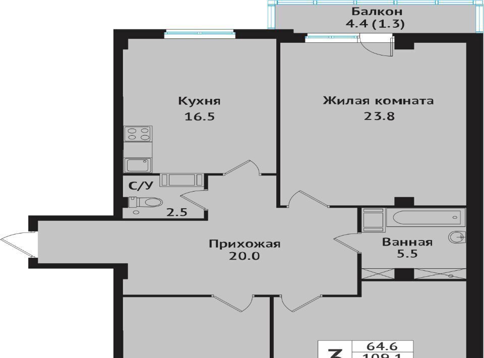 квартира р-н Всеволожский г Всеволожск ул Севастопольская 2к/1 Проспект Большевиков фото 1