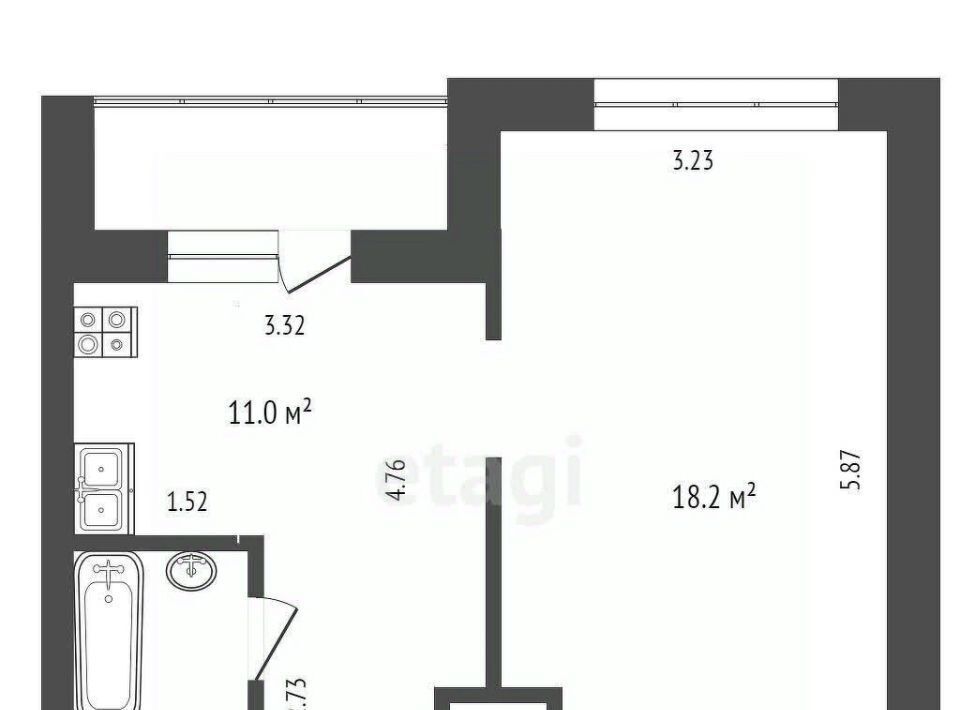 квартира г Тюмень р-н Ленинский ул Малыгина 84 фото 2