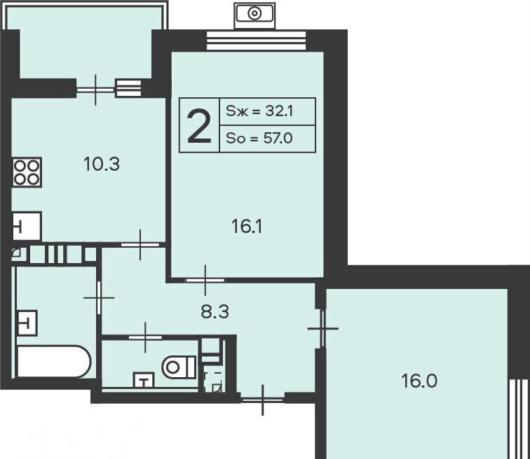 квартира г Москва метро Бабушкинская проезд Дежнёва 30к/3 фото 3