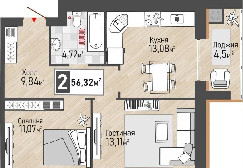 квартира р-н Рыбновский г Рыбное ул Большая жилой дом фото 1