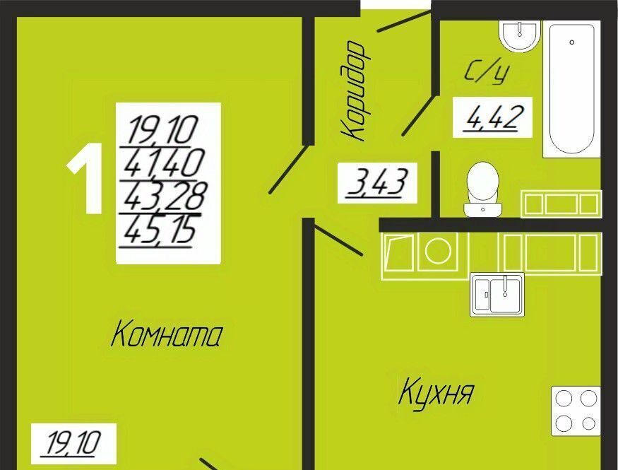 квартира р-н Смоленский с Печерск ЖК «Печерский парк» Смоленский муниципальный округ фото 1