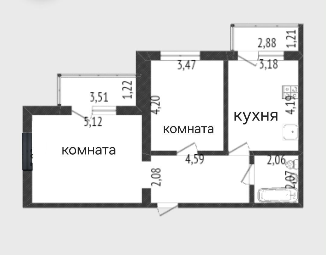 квартира р-н Сургутский пгт Барсово ул Обская 31/1 Сургутский р-н, Тюменская обл. фото 17