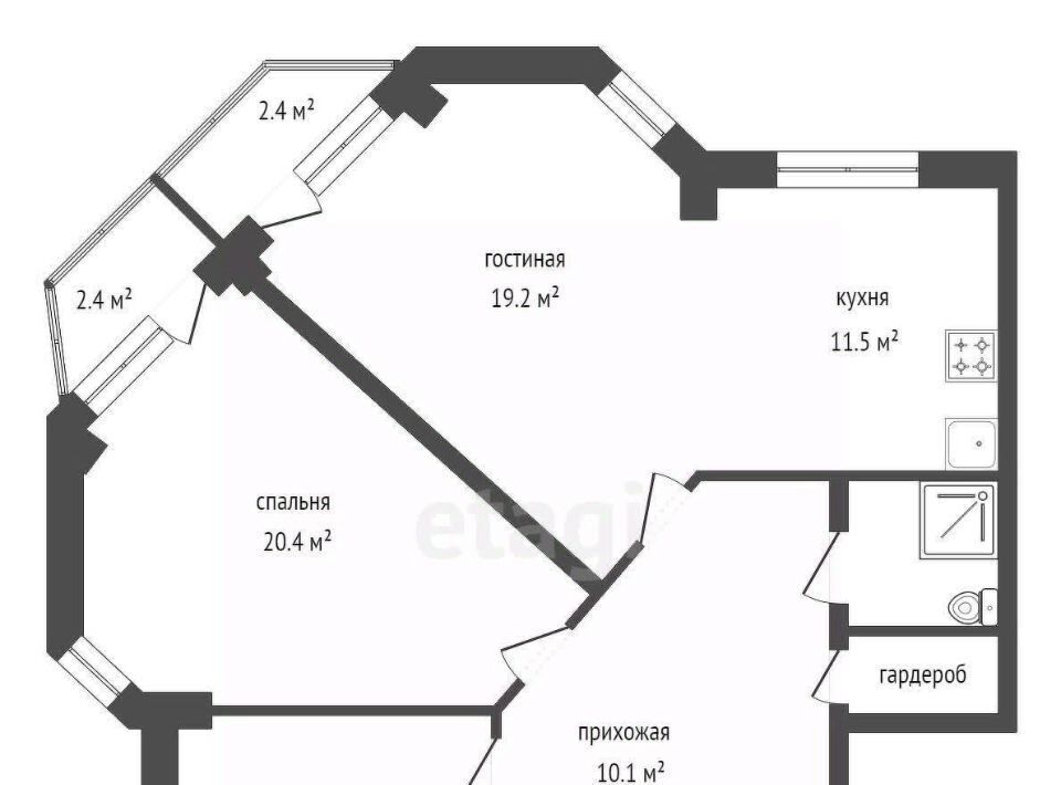 квартира г Красноярск р-н Ленинский ул Мичурина 2ж фото 30