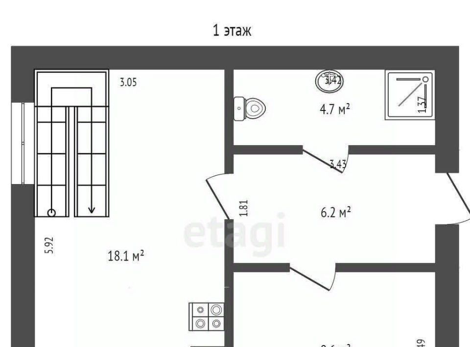 квартира г Калининград р-н Ленинградский ул Дачная 8 фото 43