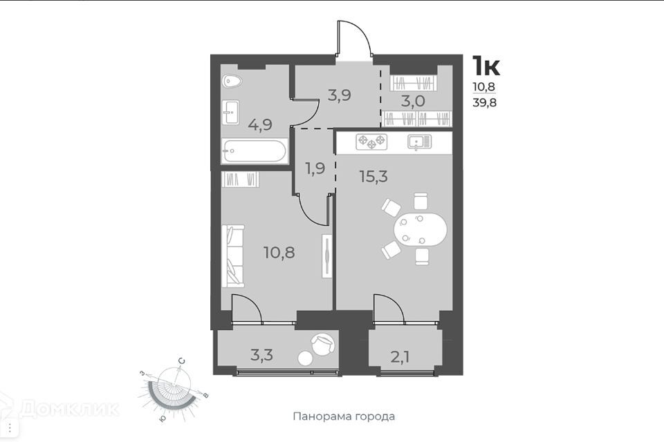 квартира г Новосибирск р-н Заельцовский ул Аэропорт 49 Новосибирск городской округ фото 1