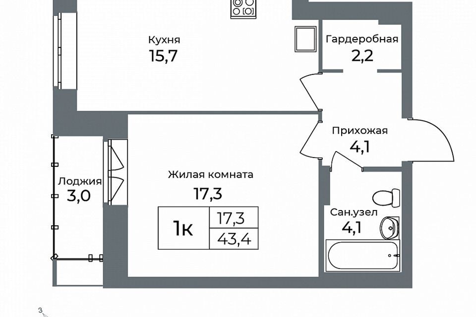 квартира г Новосибирск р-н Кировский ул Тульская 76 Новосибирск городской округ фото 1