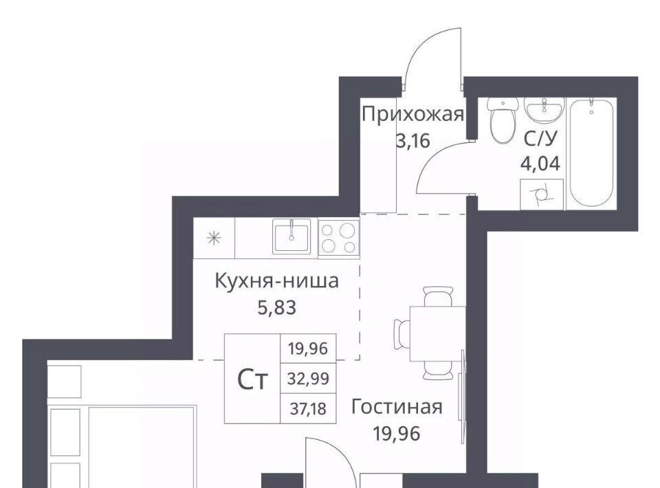 квартира г Новосибирск р-н Калининский Заельцовская Северный ЖК «Фора» Миниполис Фора на Фадеева жилой комплекс фото 1