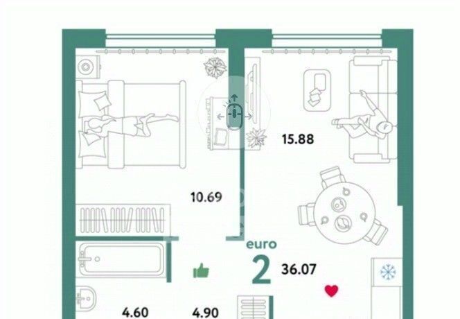 квартира г Екатеринбург Ботаническая тракт Сибирский 24а фото 7