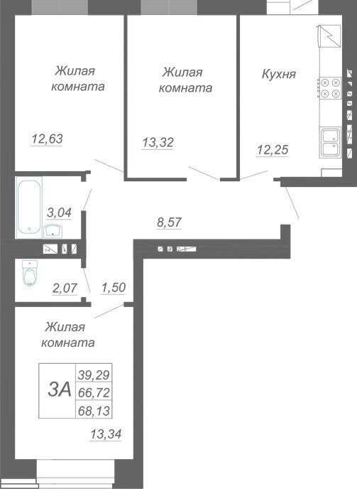 квартира р-н Зеленодольский с Осиново ЖК «Радужный-2» Козья слобода фото 1