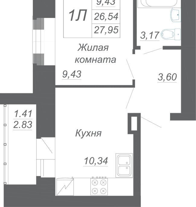 квартира р-н Зеленодольский с Осиново ЖК «Радужный-2» Козья слобода фото 1