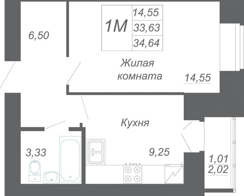 квартира р-н Зеленодольский с Осиново ЖК «Радужный-2» Козья слобода фото 1