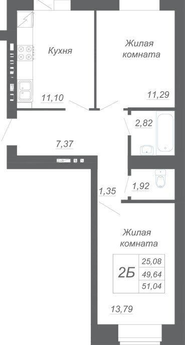 квартира р-н Зеленодольский с Осиново ЖК «Радужный-2» Козья слобода фото 1